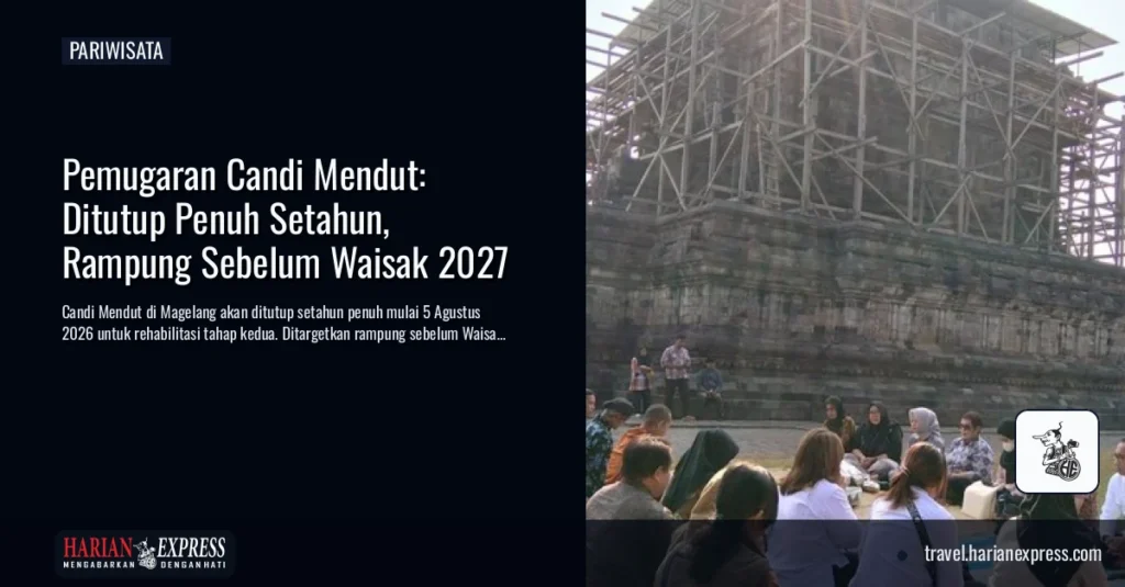 Pemugaran Candi Mendut: Ditutup Penuh Setahun, Rampung Sebelum Waisak 2027